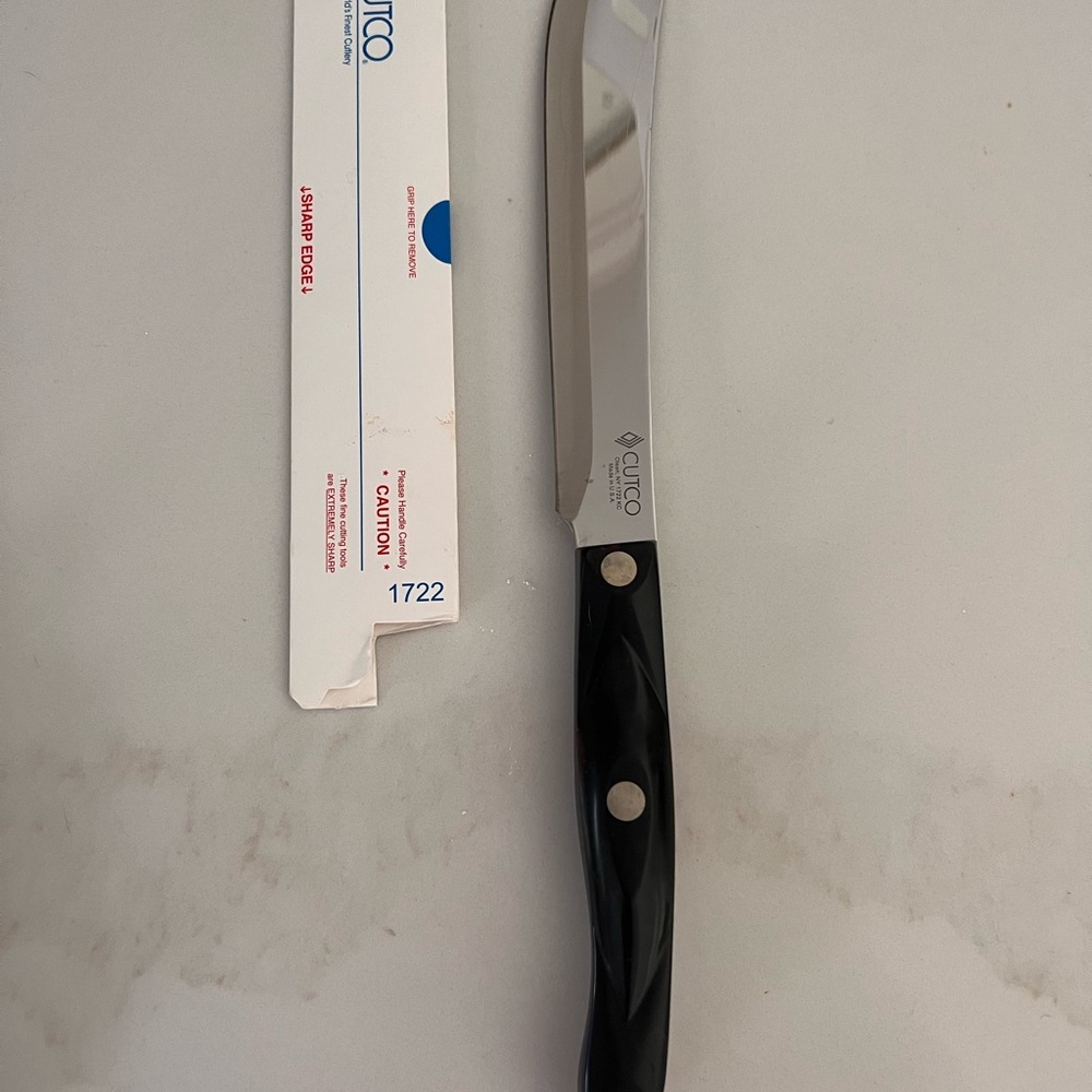 Cutco 1722 Classic Butcher Knife with Black Brown Handle